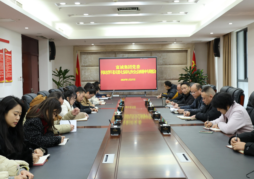 富诚集团党委传达学习区委七届九次全会精神